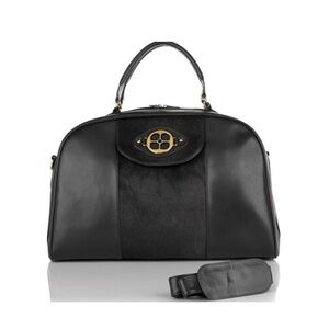 IMAN Platinum Leather and Hair-calf Weekend Bag 🖤